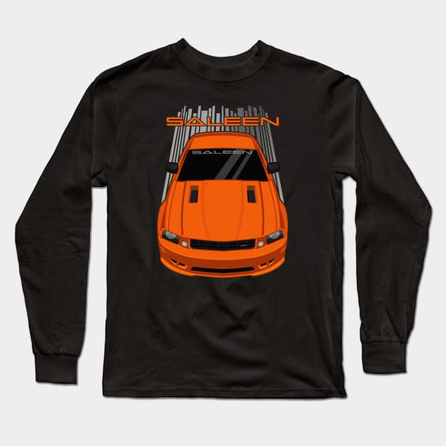 Ford Mustang Saleen 2005-2009 - Orange Long Sleeve T-Shirt by V8social